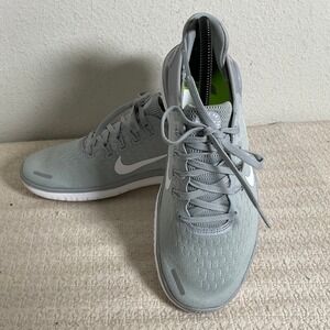 Nike Free RN 2018 Womens Wolf Grey White Running Shoes 942837-003 Size 7.5